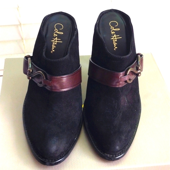 Cole Haan open back boots with a buckle - Picture 2 of 5